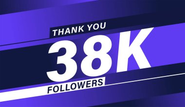 Teşekkürler 38 bin takipçi modern afiş tasarımı