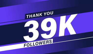 Teşekkürler 39 bin takipçi modern afiş tasarımı.