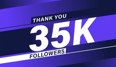 Teşekkürler 35 bin takipçi modern afiş tasarımı