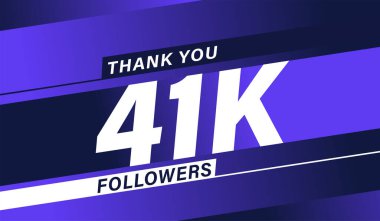 Teşekkürler 41 bin takipçi modern afiş tasarımı