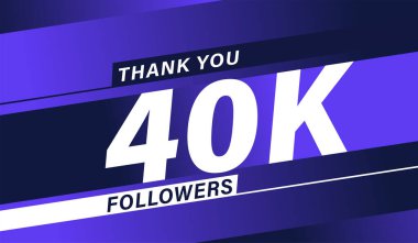 Teşekkürler 40 bin takipçi modern afiş tasarımı