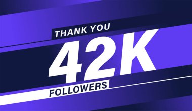 Teşekkürler 42 bin takipçi modern afiş tasarımı.