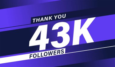 Teşekkürler 43 bin takipçi modern afiş tasarımı.