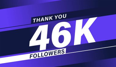 Teşekkürler 46 bin takipçi modern afiş tasarımı.