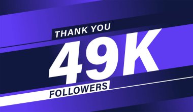 Teşekkürler 49 bin takipçi modern afiş tasarımı.