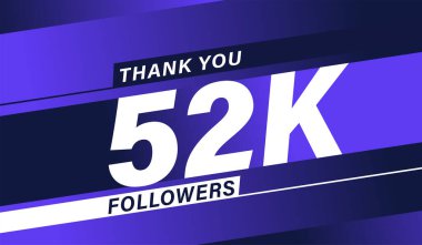 Teşekkürler 52 bin takipçi modern afiş tasarımı