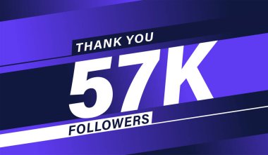Teşekkürler 57 bin takipçi modern afiş tasarımı