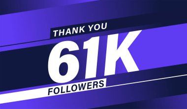 Teşekkürler 61 bin takipçi modern afiş tasarımı