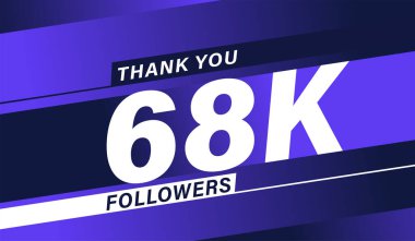 Teşekkürler 68 bin takipçi modern afiş tasarımı