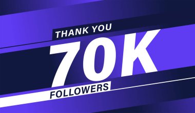 Teşekkürler 70 bin takipçi modern afiş tasarımı