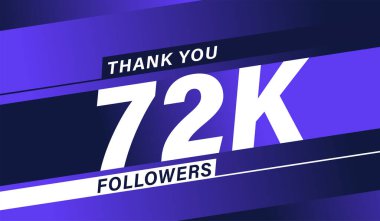 Teşekkürler 72 bin takipçi modern afiş tasarımı