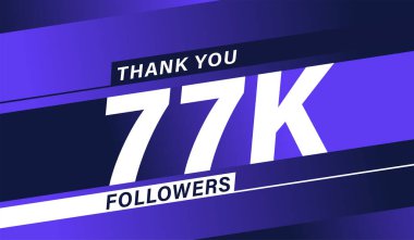 Teşekkür ederim 77k takipçi modern afiş tasarımı