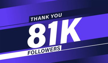Teşekkürler 81 bin takipçi modern afiş tasarımı