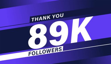 Teşekkürler 89 bin takipçi modern afiş tasarımı