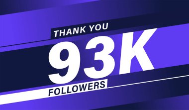 Teşekkür ederim 93 bin takipçi modern afiş tasarımı
