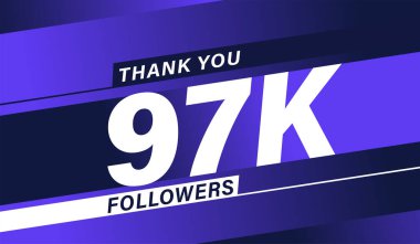Teşekkür ederim 97 bin takipçi modern afiş tasarımı