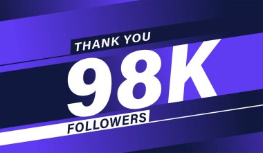 Teşekkürler 98 bin takipçi modern afiş tasarımı