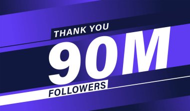 Teşekkürler 90 milyon takipçi modern afiş tasarımı