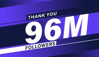 Teşekkür ederim 96M takipçileri modern afiş tasarımı