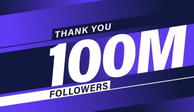 Teşekkürler 100 milyon takipçi modern afiş tasarımı