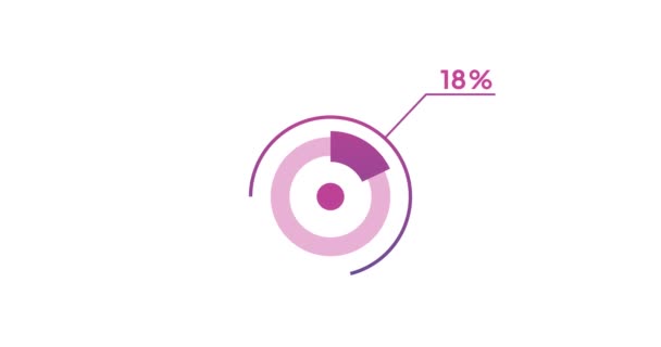 Diagrama Círculo Desenho Animação Infográfica Gráfico Torta — Vídeo de Stock