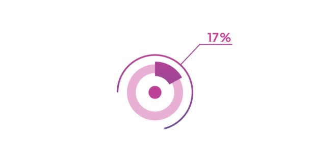 Diagrama Círculo Design Animação Infográfica Gráfico Torta Percentual — Vídeo de Stock