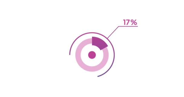 Diagramma Cerchio Disegno Animazione Infografica Percentuale Grafico Torta — Video Stock