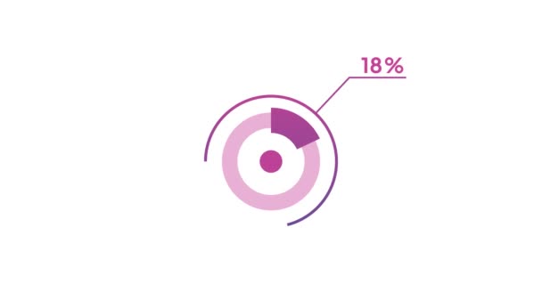 Cirkel Diagram Infographic Animation Design Procentuell Cirkel Diagram — Stockvideo