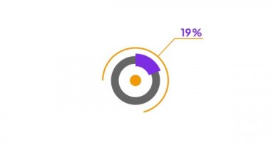 % 20 çember diyagramı Infographic animasyon tasarımı,% 20 turta grafiği