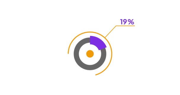 Kreisdiagramm Infografisches Animationsdesign Kuchendiagramm — Stockvideo