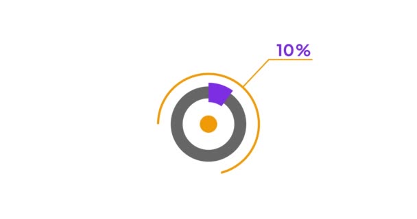 Cirkel Diagram Infographic Animation Design Procentuell Cirkel Diagram — Stockvideo