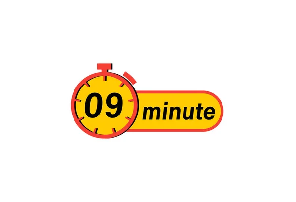 Minuten Timer Timer Symbol Countdown Symbol Zeitmessung Chronometer Symbol Isoliert — Stockvektor