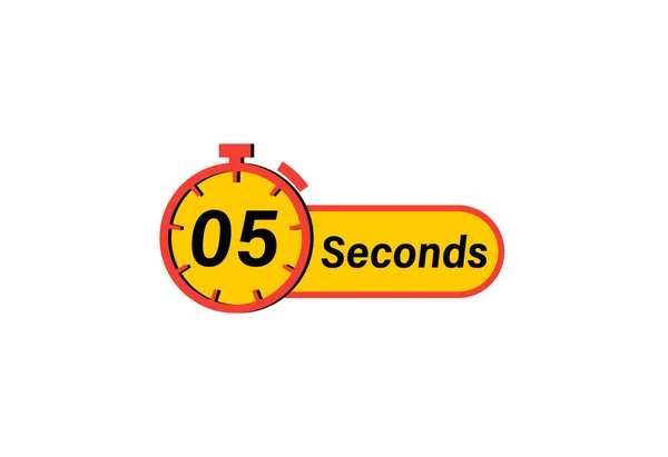 Seconden Timer Klok Timer Pictogram Aftellen Pictogram Tijdmaat Chronometer Pictogram — Stockvector