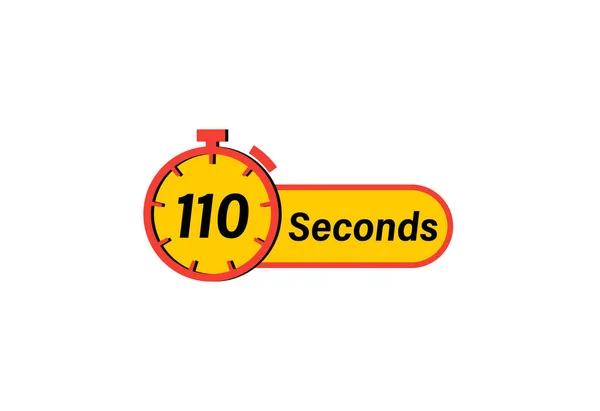 110秒タイマークロック タイマーアイコン カウントダウンアイコン 時間を計れ ホワイトの背景にあるクロノメーターのアイコン — ストックベクタ