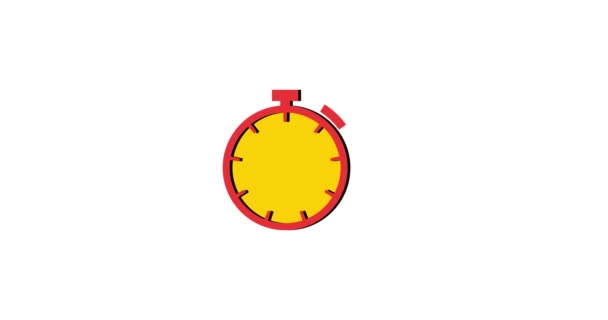 104 Λεπτά Χρονόμετρο Ρολόι Σύγχρονο Σχεδιασμό Κινουμένων Σχεδίων — Αρχείο Βίντεο