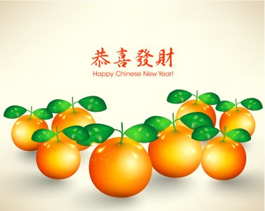 oryantal Çince yeni yıl vektör tasarımı