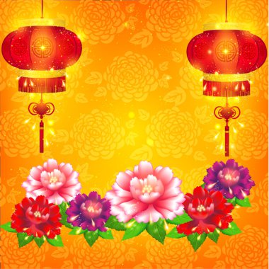 oryantal Çince yeni yıl vektör tasarımı