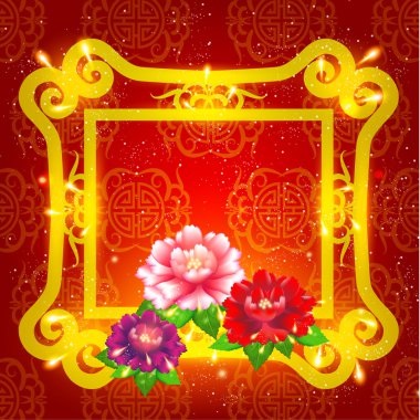 oryantal Çince yeni yıl vektör tasarımı