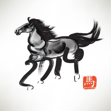 oryantal Çince yeni yıl vektör tasarımı