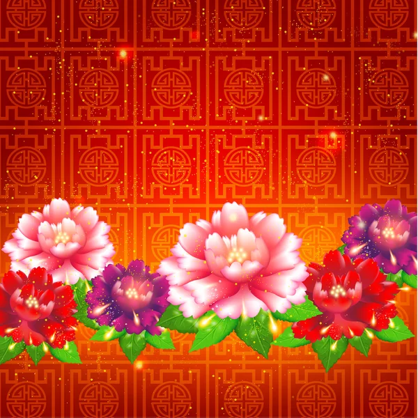 Orientaliska kinesiska nyåret vektor design — Stock vektor