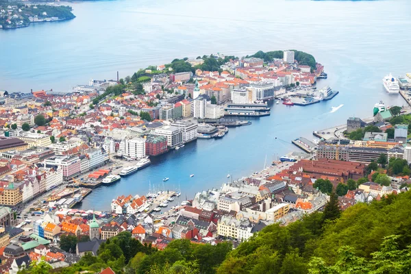 Vista de Bergen, Noruega — Fotografia de Stock