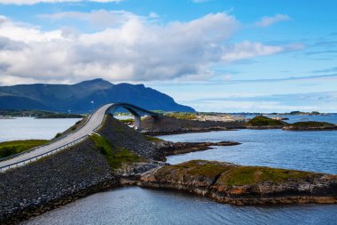 pitoresk Norveç manzara. atlanterhavsvegen