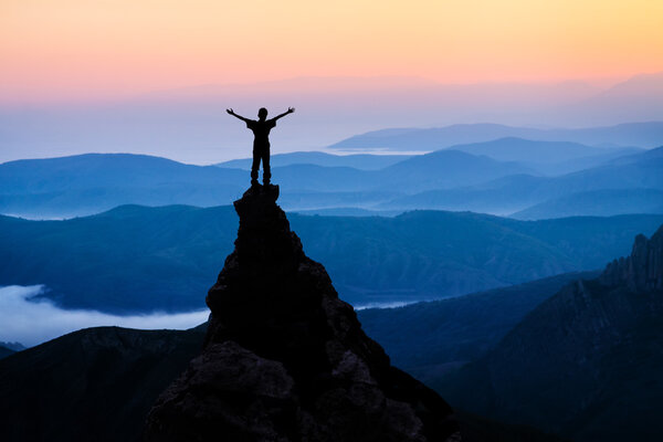 Concept of success, sports, victory