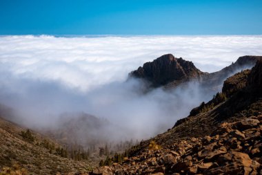 lav manzara Teide yanardağı Tenerife Kanarya