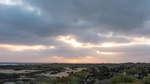 Ocean Sunrise timelapse over Tenerife coastline Canary Islands — Stock Video