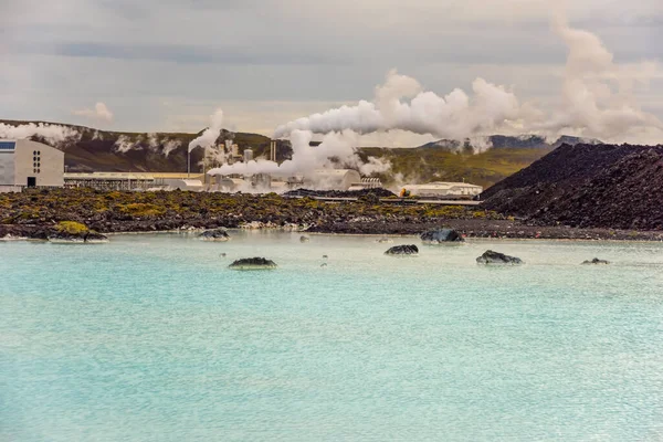 Blue Lagoon Natural Resort Thermal Pool Reykjavik Iceland Famous Tourist — Stock Photo, Image