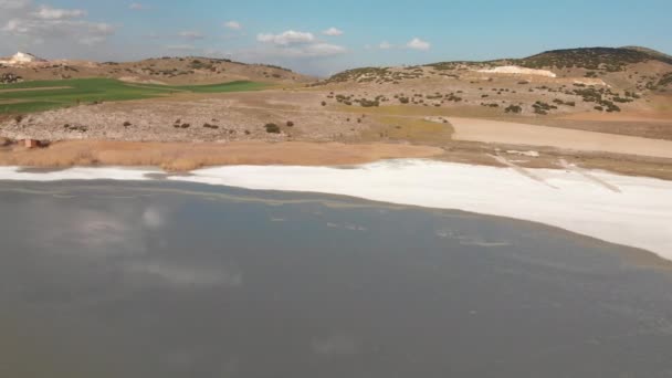 Aerial View Soda Lake Yarisli Golu Salda Lake Turkey — Vídeo de Stock