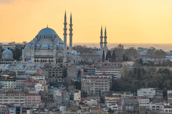 Istanbul Hagia Sophia Mosque City Panorama Golden Horn — Stock Photo, Image