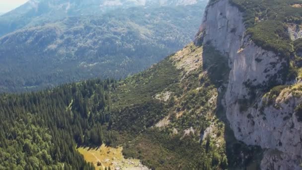 Hava Aracı Jablan Jezero Dağları Durmitor Karadağ Görüyor Turist Eğlencesi — Stok video