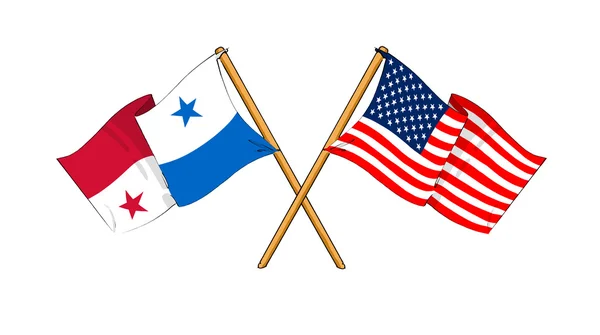 Alleanza e amicizia America e Panama — Foto Stock